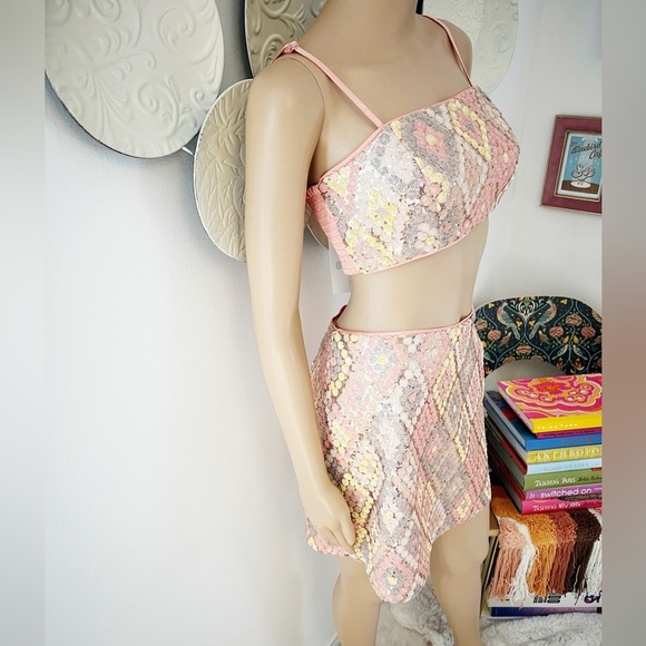 NWT Caroline Constas Sequined Outfit Sz 6 - Picture 2 of 5